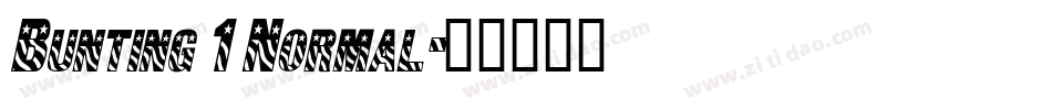 Bunting 1 Normal字体转换